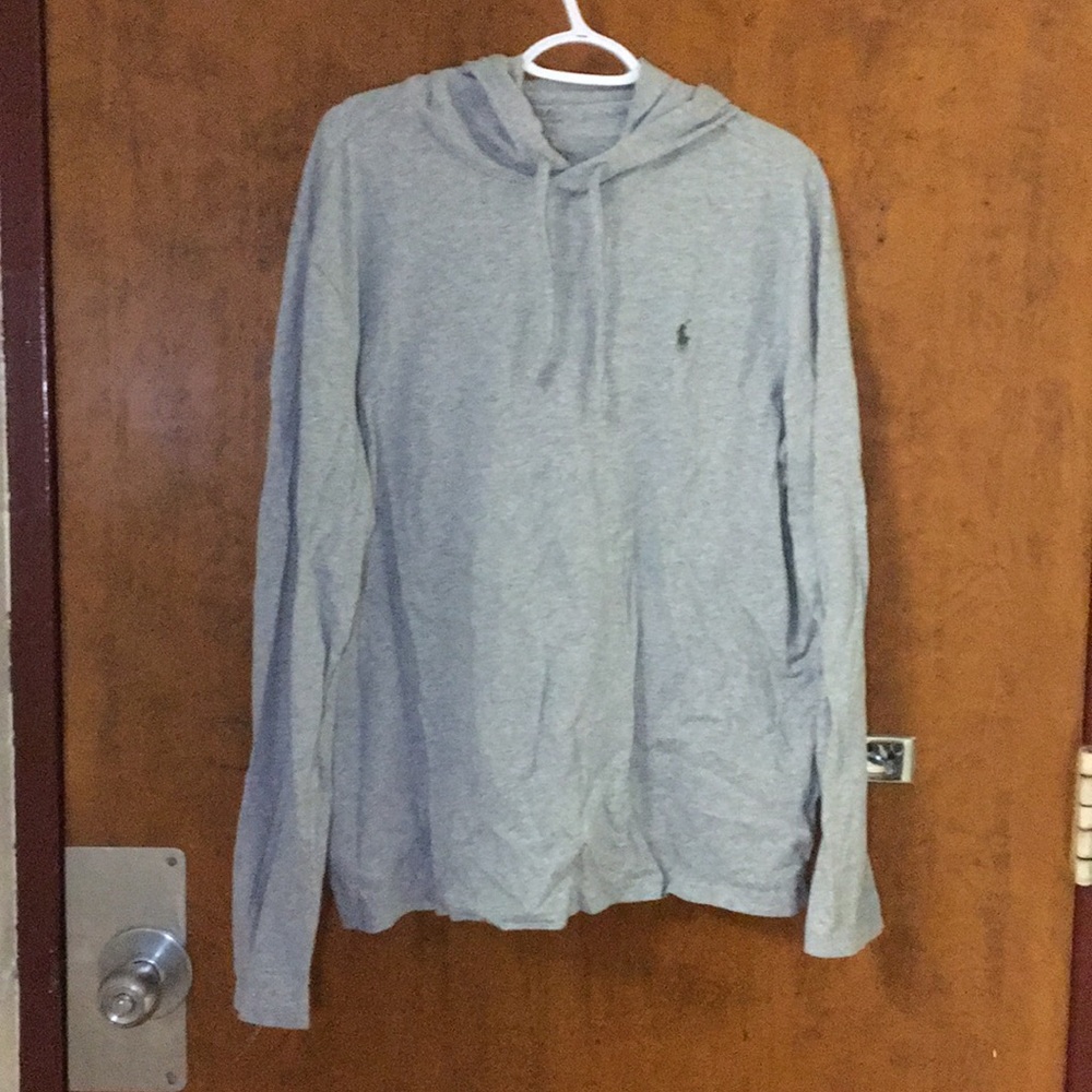 Grey Polo hooded long sleeve